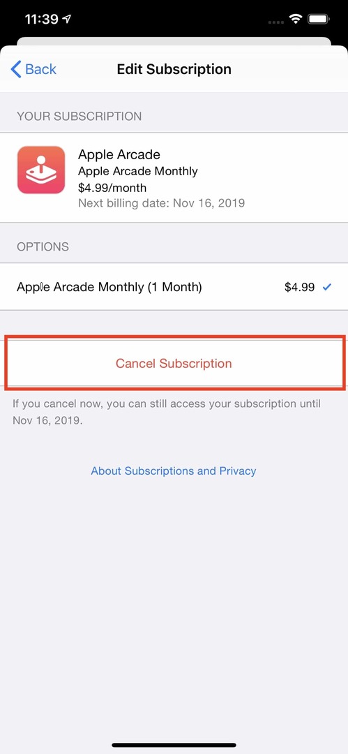 Annuleer Apple Arcade 3