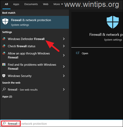 Vatrozid Windows Defender 