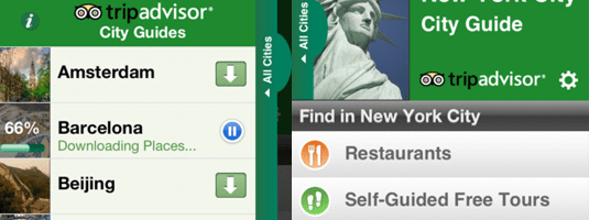 Guide della città offline di TripAdvisor