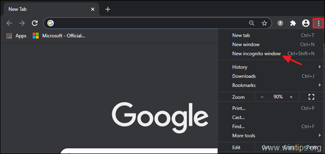 Luk, Minimiza, Maxize-knapper Mangler Google Chrome