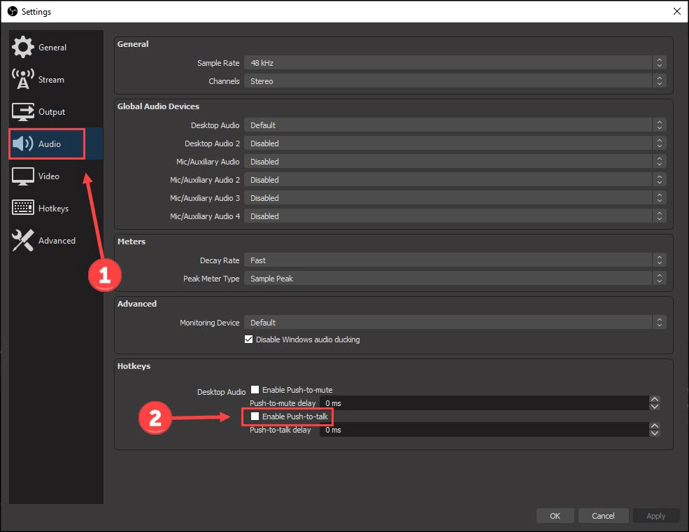 プッシュツートークを有効にする