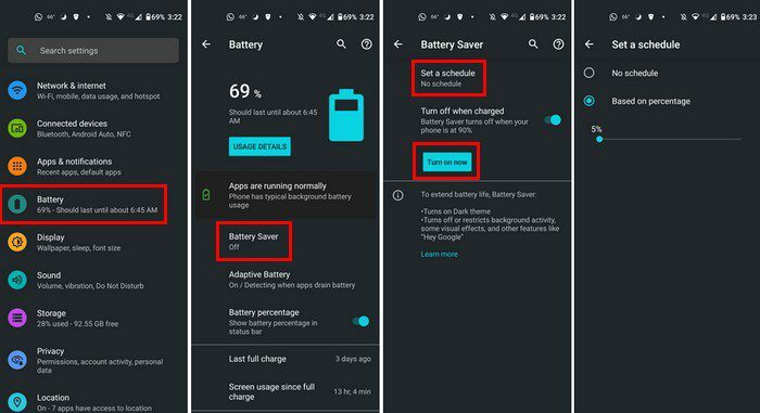 Batteriesparmodus für Android