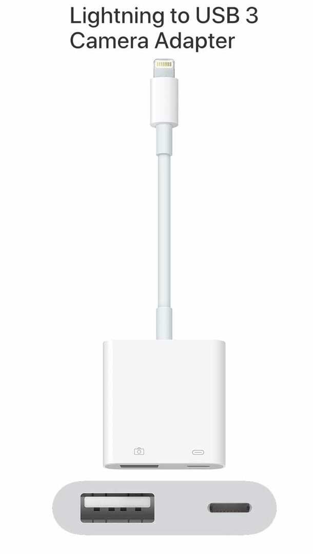 adaptador de cámara Lightning para iPad o iPhone Apple