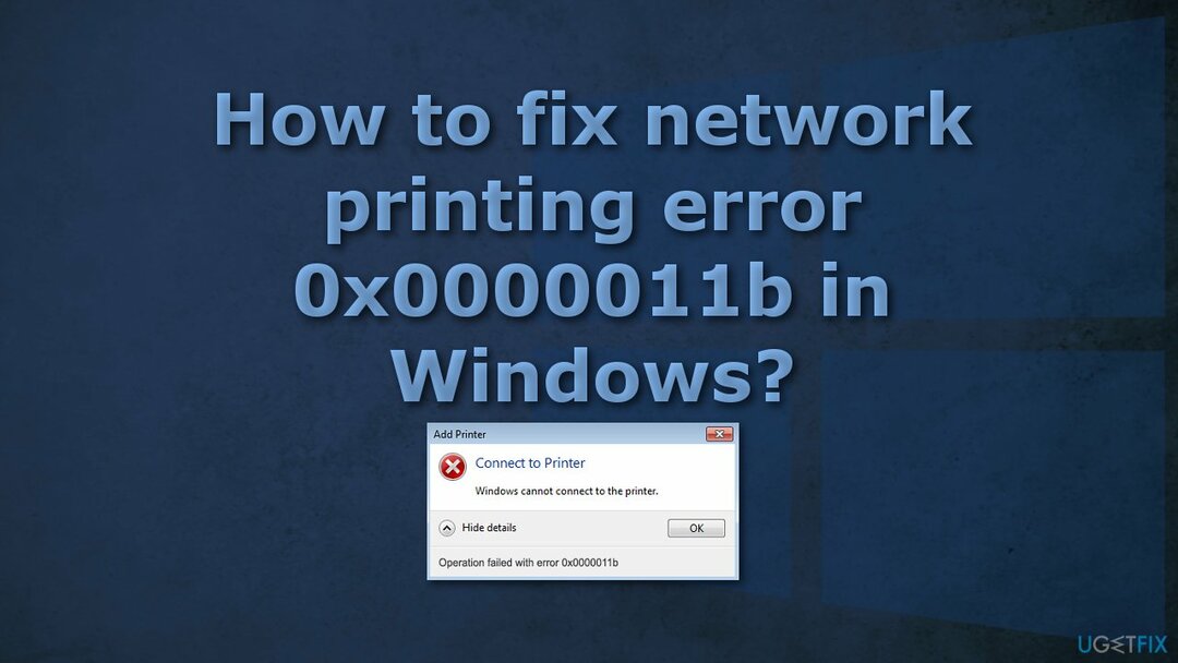 Windows에서 네트워크 인쇄 오류 0x0000011b를 수정하는 방법은 무엇입니까?