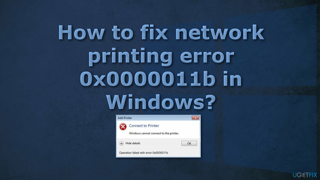 ¿Cómo solucionar el error de impresión en red 0x0000011b en Windows?