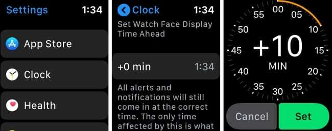Apple Watch Stel tijd vooruit