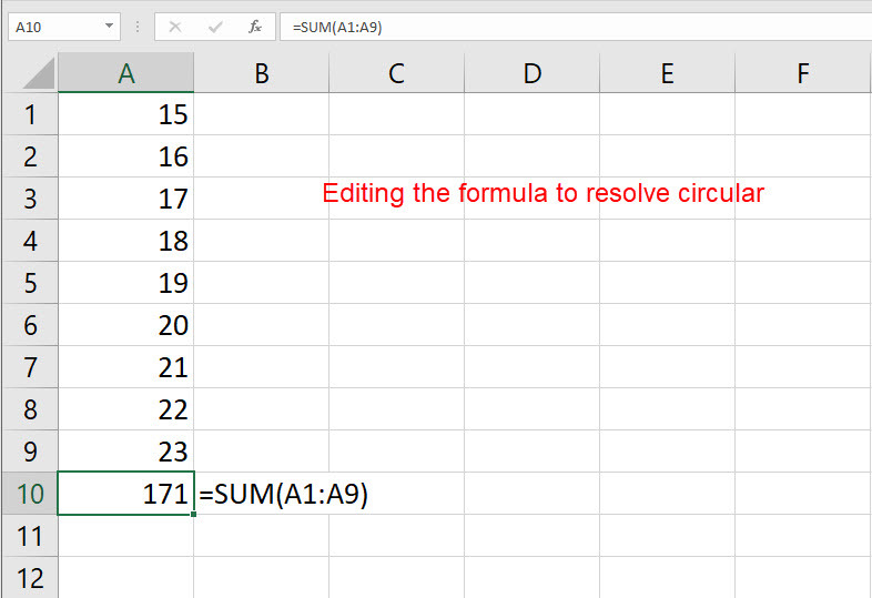 Hur man löser cirkulära referenser i Excel