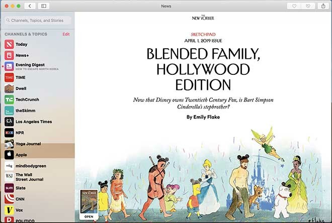 Apple News+ sur Mac - Lecture