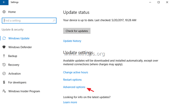 disattiva gli aggiornamenti di Windows 10