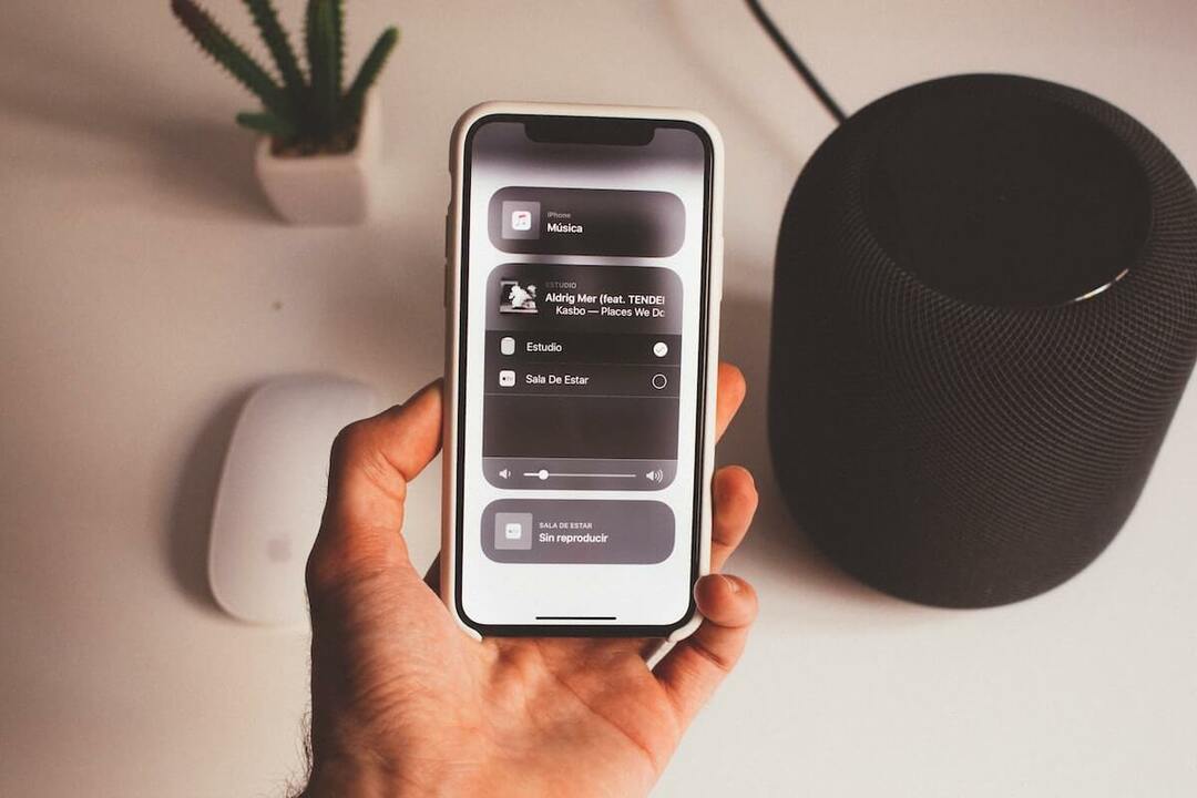 HomePod-musik afspilles