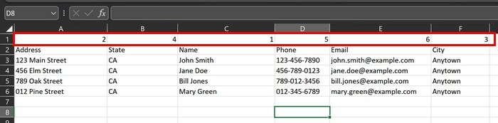 Excel'de Sütunları Değiştirme