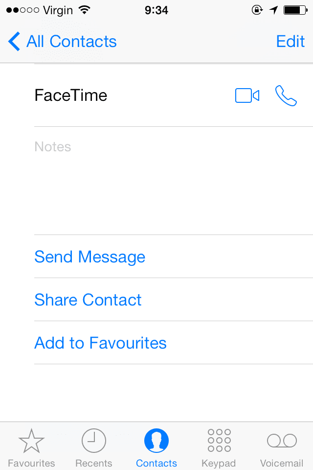Llamadas de audio FaceTime iOS 7