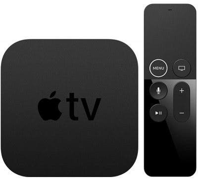 Dispositivo Apple TV 4K e controle remoto