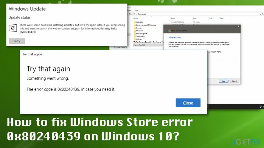 Jak opravit chybu Windows Store 0x80240439 v systému Windows 10