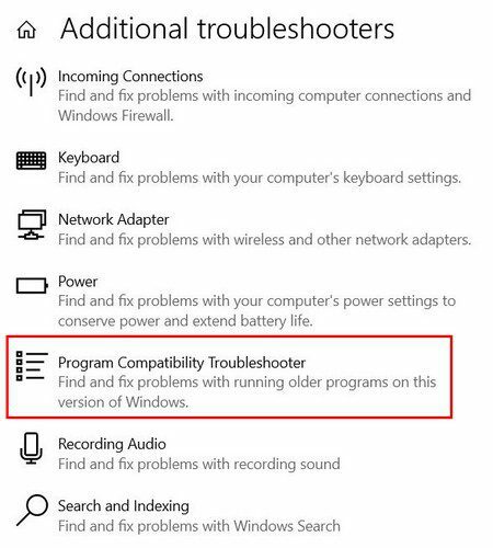 Programa de resolución de problemas adicional W10