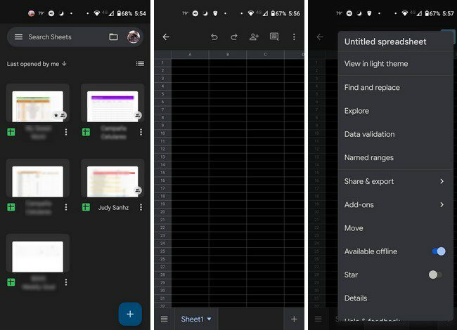 Foi de calcul Google Sheets