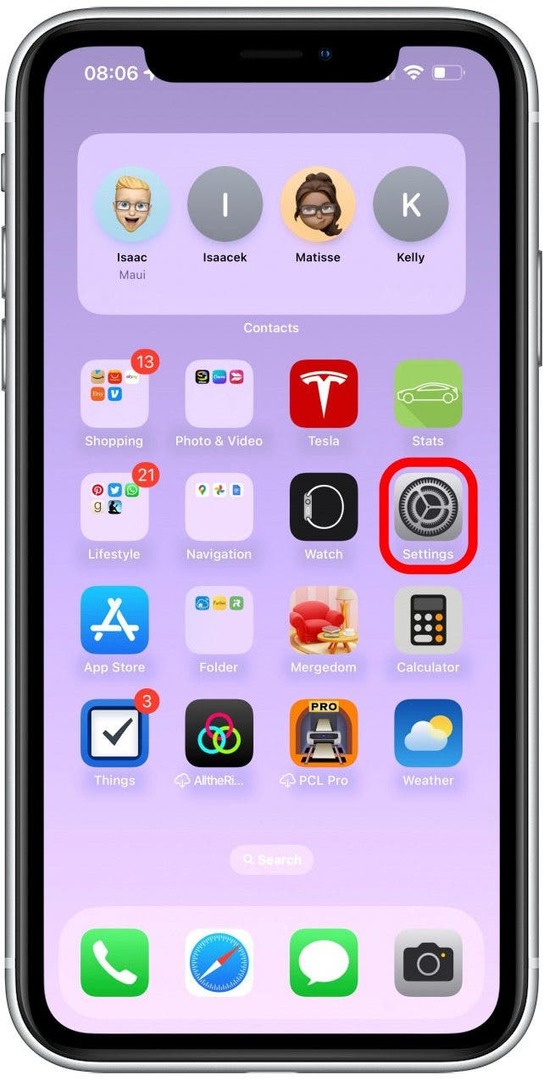 Abra Configurações no seu iPhone.