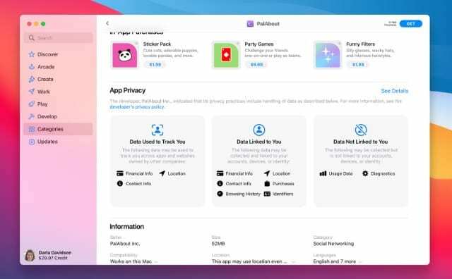 Informazioni sulla privacy dell'App Store