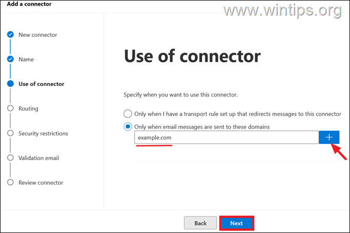 Richten Sie den Connector ein, um E-Mails in Office 365 weiterzuleiten