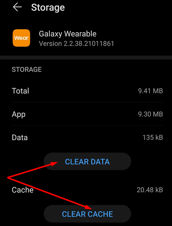 Samsung Galaxy draagbare app cache wissen