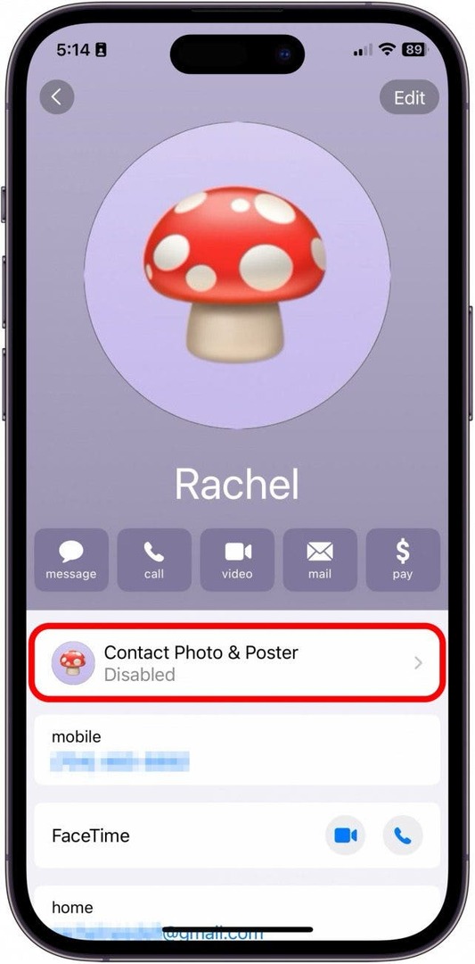 как да актуализирате карта за контакт на iphone