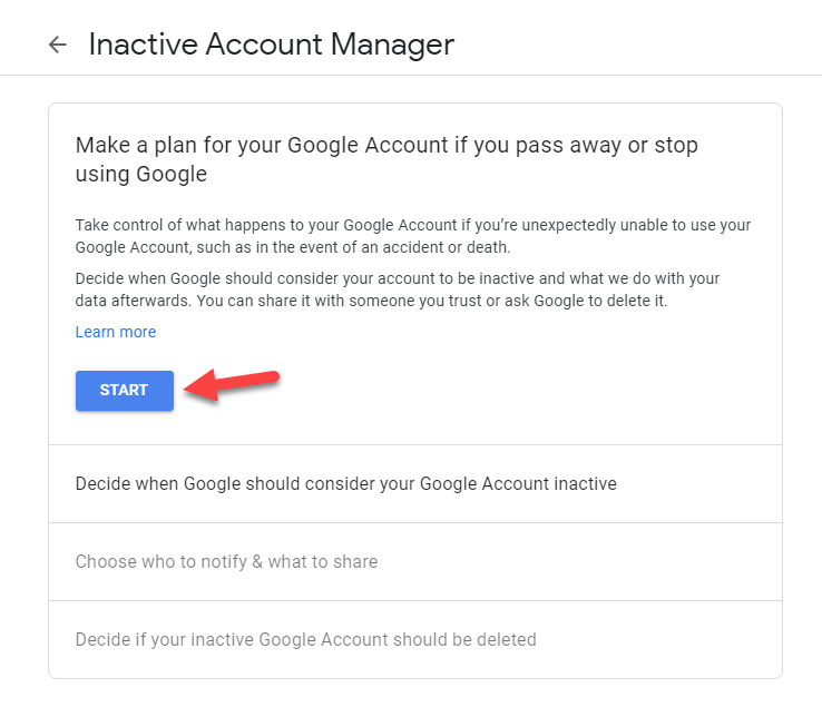 Автоматично изтрийте неактивния си акаунт в Google