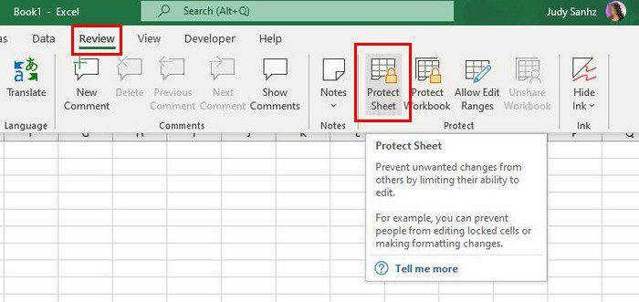 Excel Protect Sheet