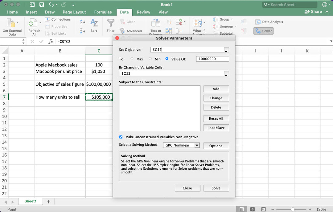 Mikä on Ratkaisija Macin Excelissä