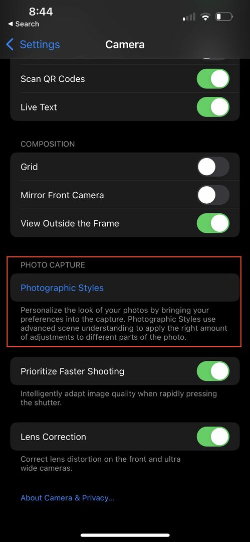כיצד להשתמש בסגנונות צילום באייפון 2