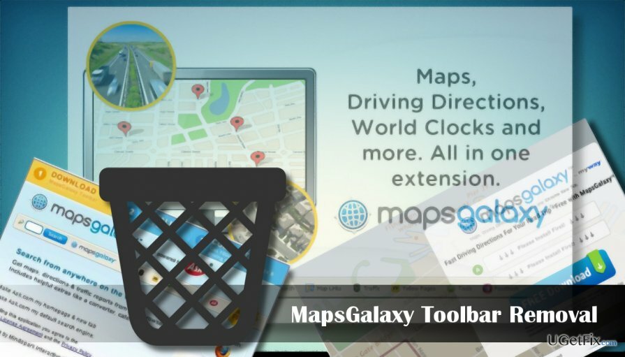 MapsGalaxy Toolbarin tulostusnäyttö 