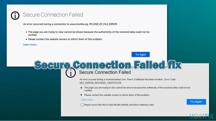 Ako opraviť chybu Secure Connection Failed