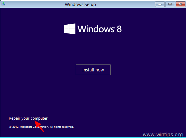 Windows 8 Reparați computerul