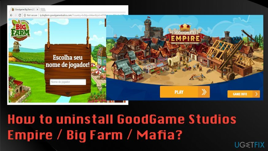Poista GoodGame Studios Empire Big Farm Mafia