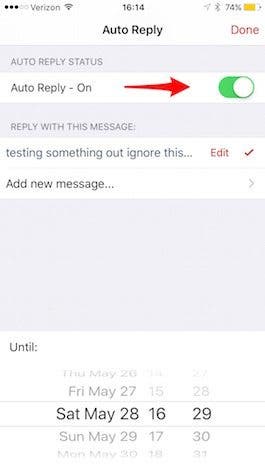Come impostare le risposte automatiche per i messaggi di testo