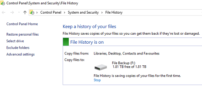 file-history-is-backing-up-data