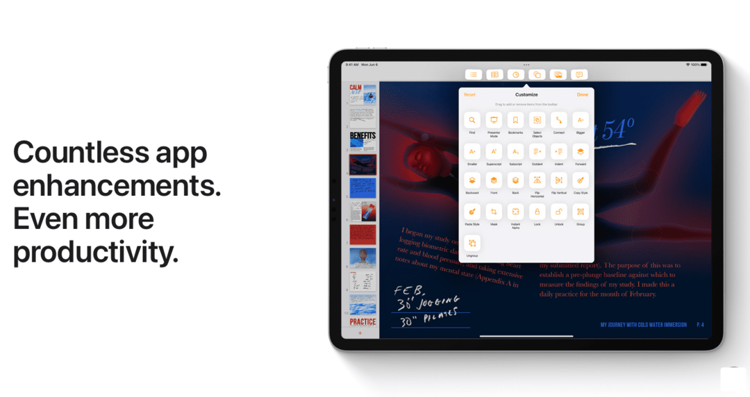 데스크탑급 앱 iPadOS 16