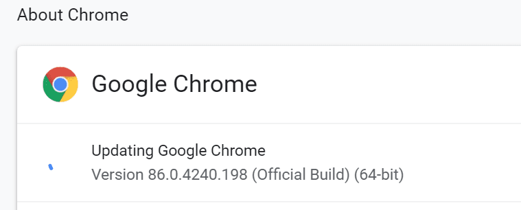 ενημερώστε το google chrome