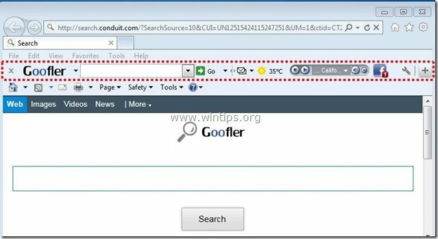 goofler-net-แถบเครื่องมือ