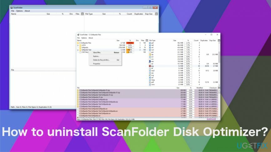 Nástroj pro optimalizaci disku ScanFolder
