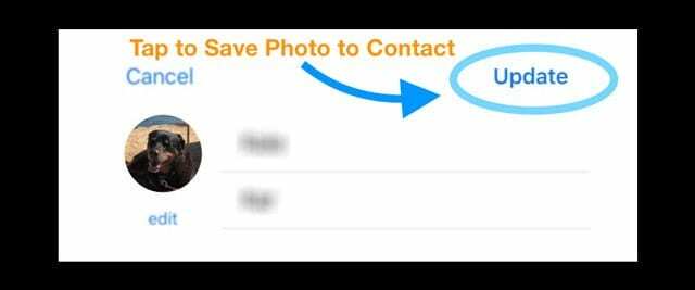 atjauniniet fotoattēlu kontaktpersonai iPhone vai iPad, izmantojot iOS 12