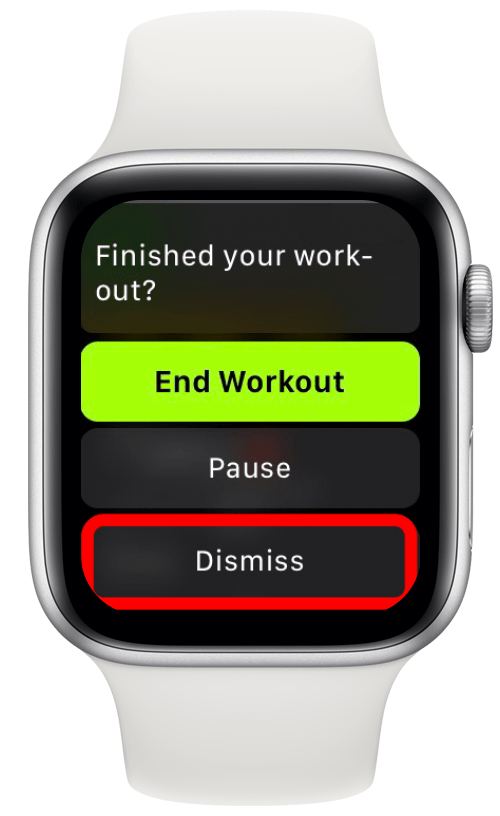 Ak chcete pokračovať v sledovaní cvičenia na hodinkách Apple Watch, klepnite na možnosť Zavrieť