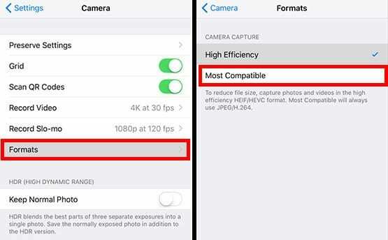 iOS Kamera Yakalama Formatı