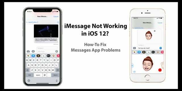 iOS 12에서 iMessage 문제 수정