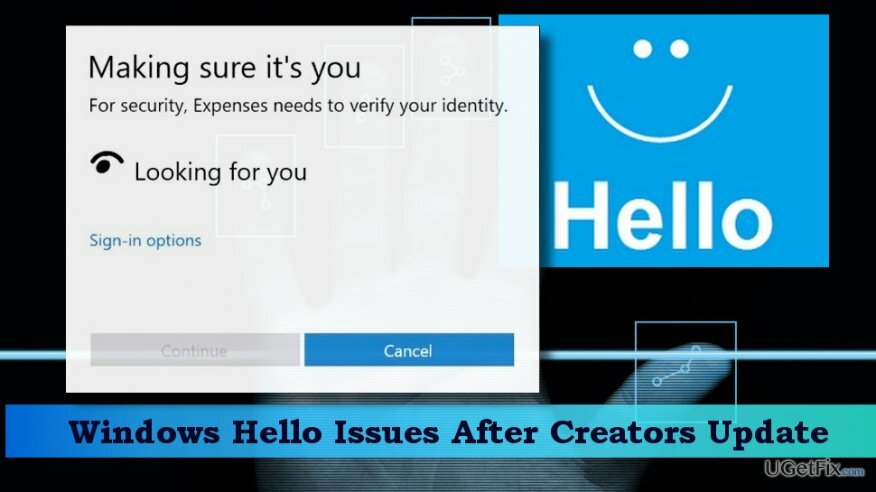 Windows Hello funktsiooni illustreerimine