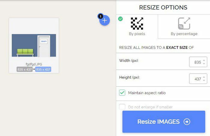 Opties voor formaat wijzigen Zoomen