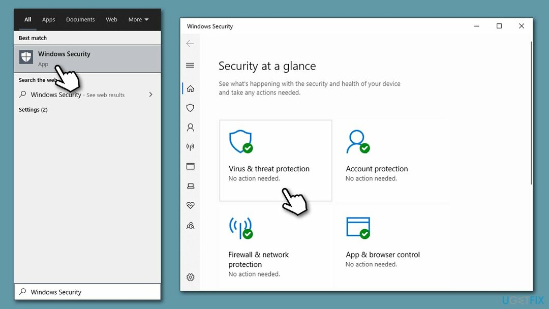 افتح برنامج Windows Defender