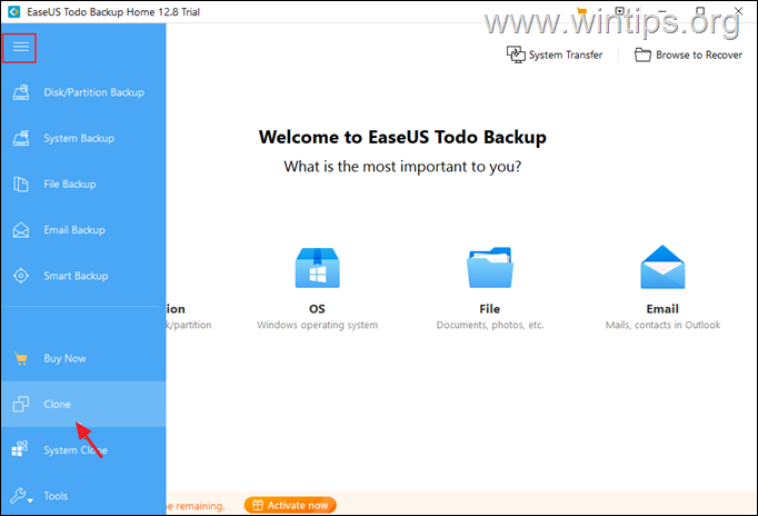 Клонирование жесткого диска — EASEUS TODO BACKUP