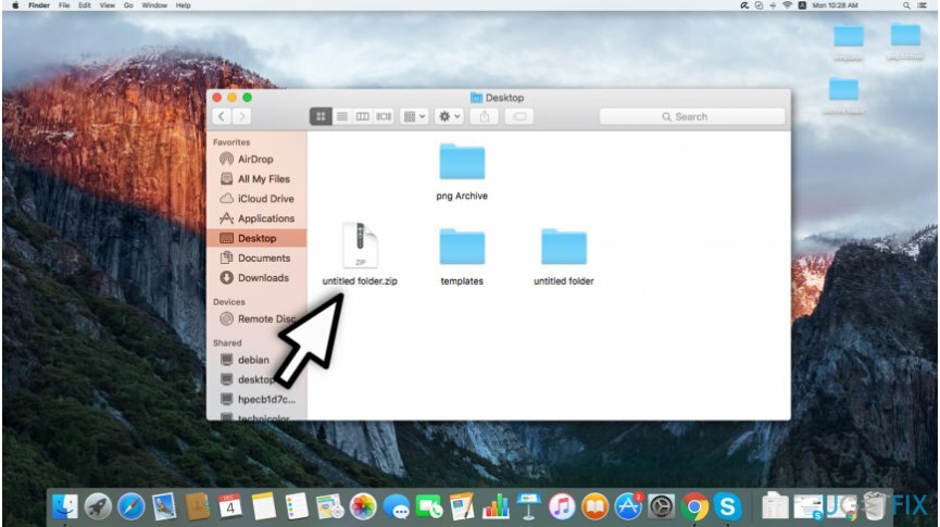 archivo zip en Mac OS