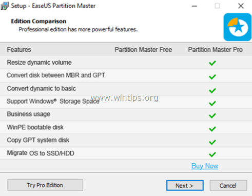  EASEUS Partition Master უფასო