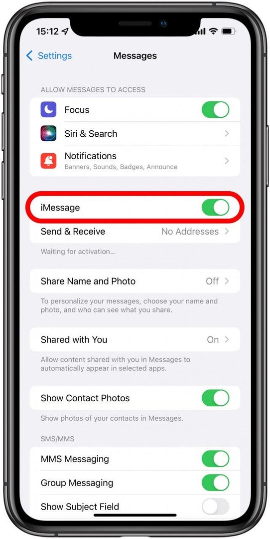 Włącz iMessage - jak aktywować wiadomość z numerem telefonu